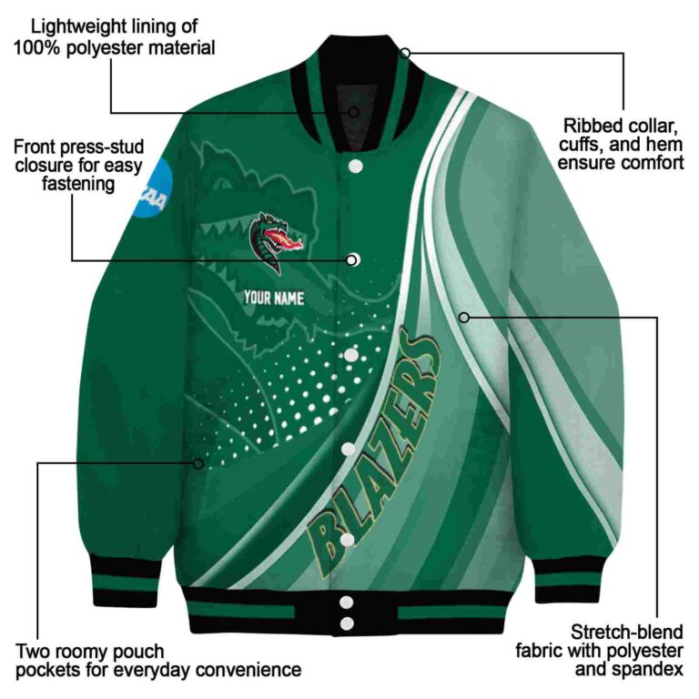 custom uab blazers wave patterns green jacket new arrival