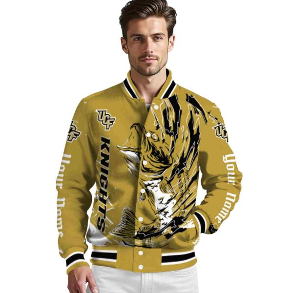 custom ucf knights fishing passion gold white jacket high quality