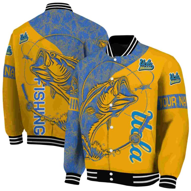 custom ucla bruins fishing rod gold jacket fashion forward
