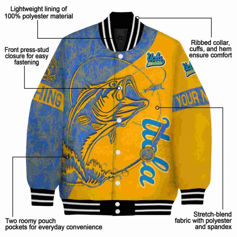 custom ucla bruins fishing rod gold jacket new arrival