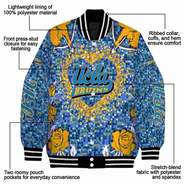 custom ucla bruins heart explosion blue jacket new arrival