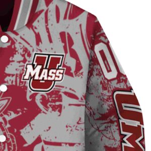 custom umass minutemen fishing art red jacket premium grade