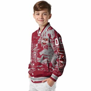 custom umass minutemen fishing art red jacket trendy