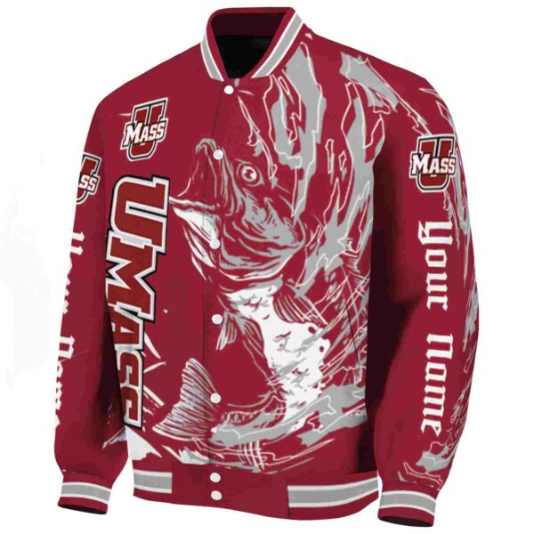 custom umass minutemen fishing passion red white jacket best selling