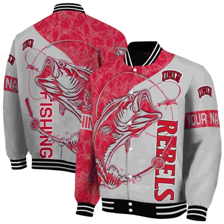 custom unlv rebels fishing rod gray jacket fashion forward