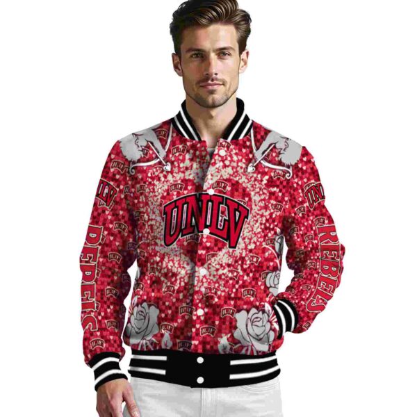 custom unlv rebels heart explosion red jacket high quality