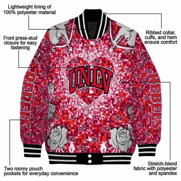 custom unlv rebels heart explosion red jacket new arrival