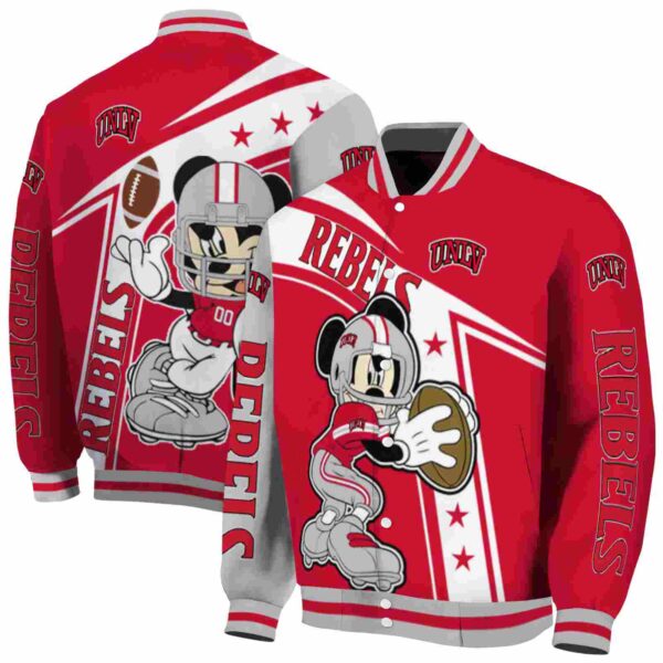 custom unlv rebels mickey football red white jacket fashion forward