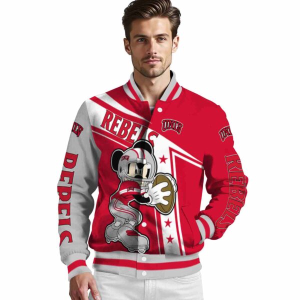 custom unlv rebels mickey football red white jacket high quality