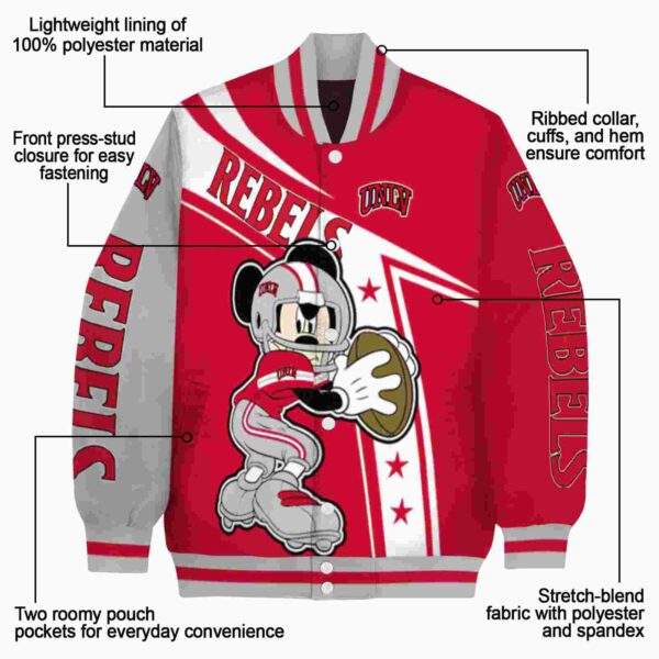 custom unlv rebels mickey football red white jacket new arrival