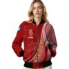 custom usc trojans wave patterns red jacket latest model