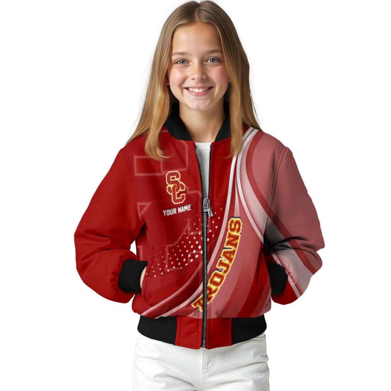 custom usc trojans wave patterns red jacket top rated