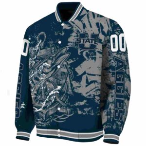 custom utah state aggies fishing art navy jacket best selling