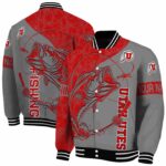 custom utah utes fishing rod gray jacket best selling