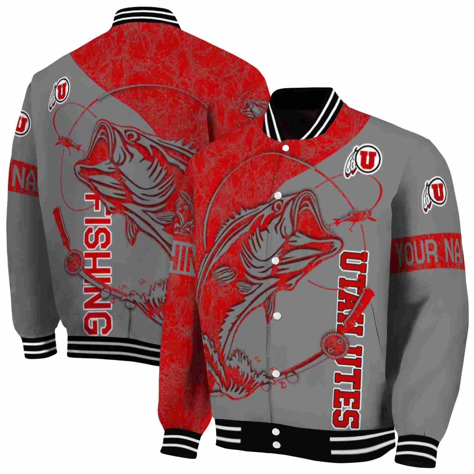 custom utah utes fishing rod gray jacket fashion forward custom utah utes fishing rod gray jacket fashion forward