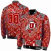 custom utah utes heart explosion red jacket fashion forward