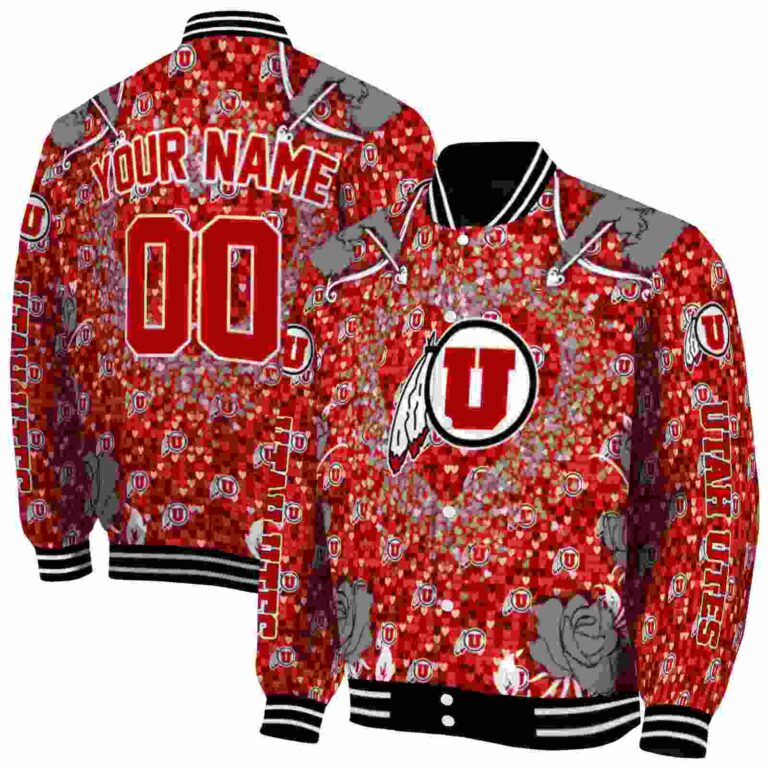 custom utah utes heart explosion red jacket fashion forward