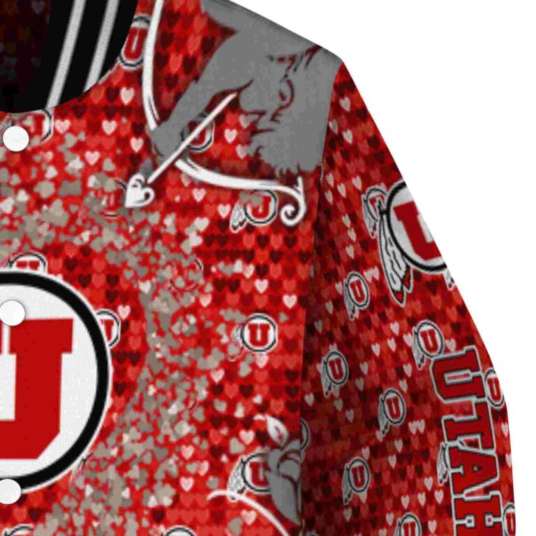 custom utah utes heart explosion red jacket premium grade