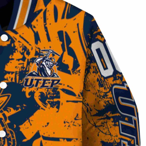 custom utep miners fishing art blue jacket premium grade