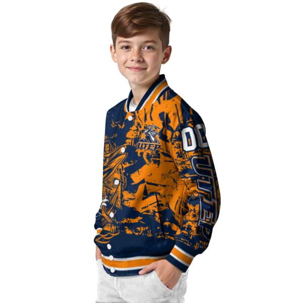 custom utep miners fishing art blue jacket trendy