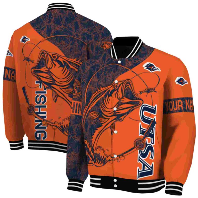 custom utsa roadrunners fishing rod blue jacket fashion forward