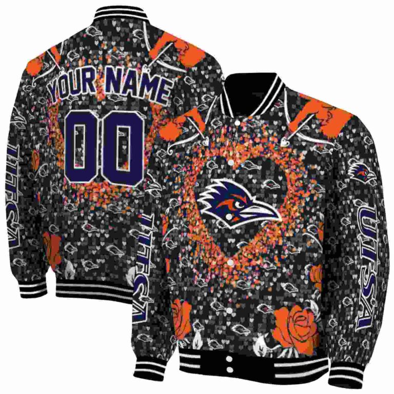custom utsa roadrunners heart explosion orange jacket fashion forward