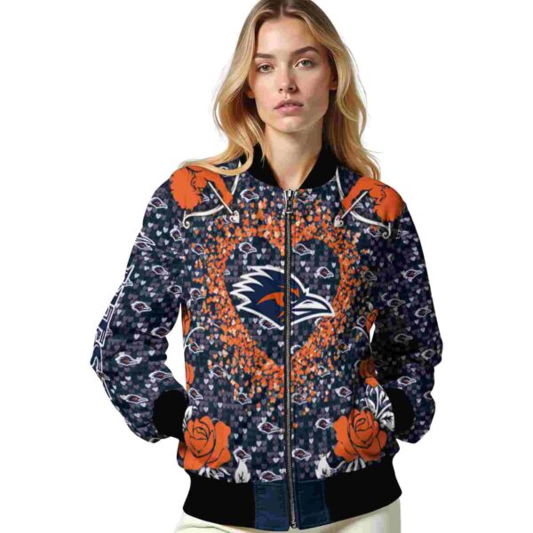 custom utsa roadrunners heart explosion orange jacket latest model