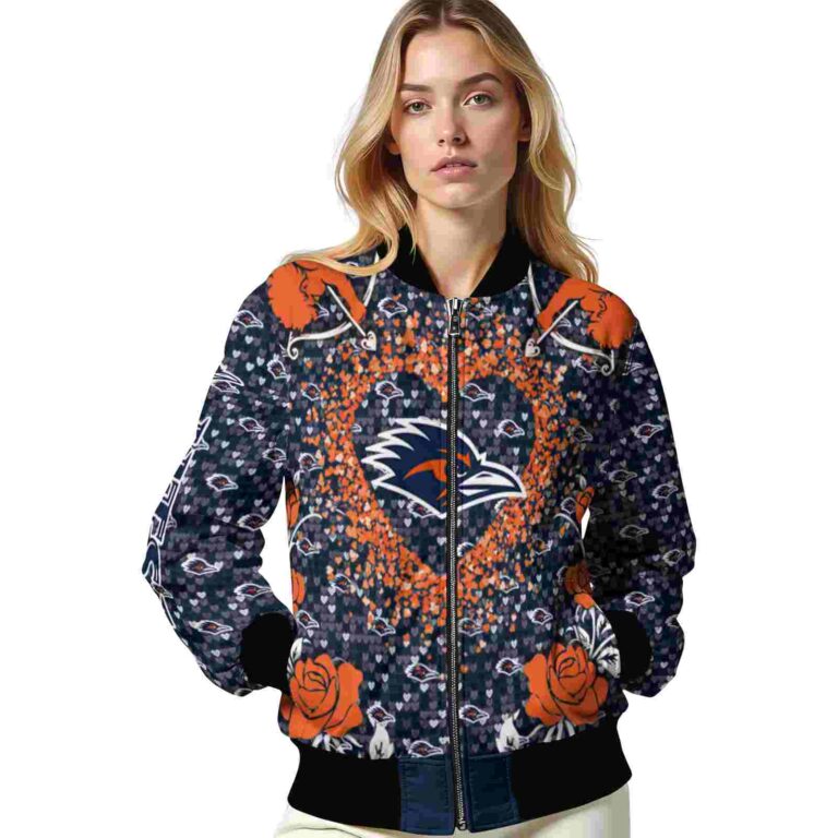 custom utsa roadrunners heart explosion orange jacket latest model