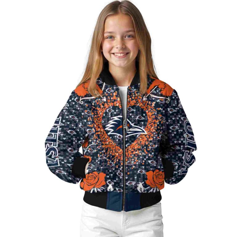 custom utsa roadrunners heart explosion orange jacket top rated