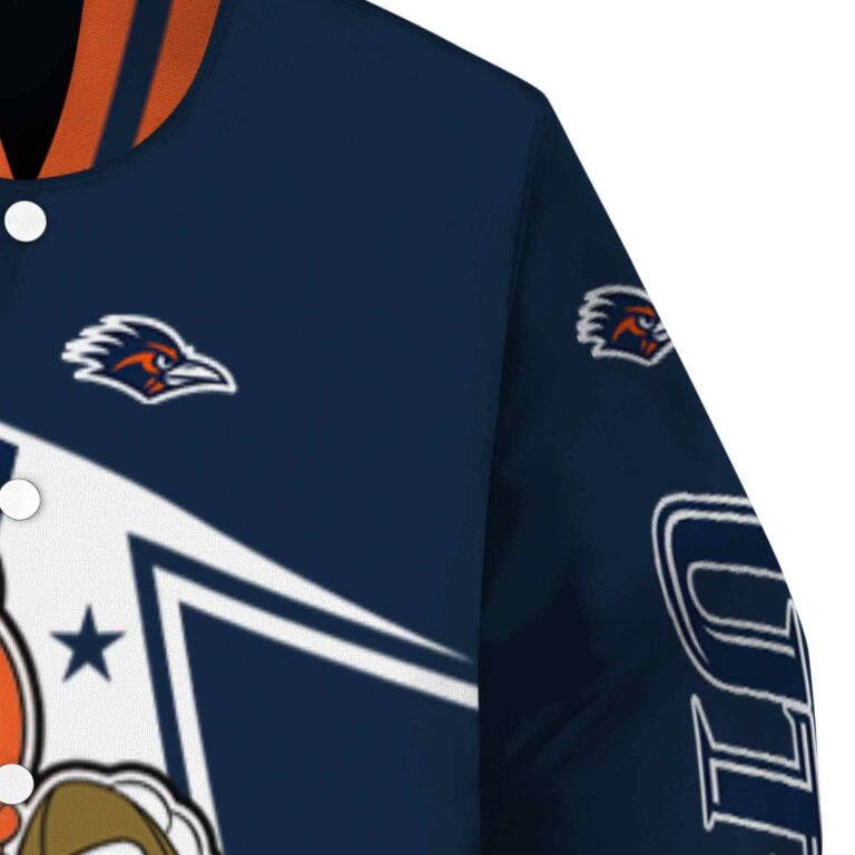 custom utsa roadrunners mickey football orange white jacket premium grade