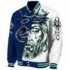 custom vancouver canucks jesus tears blue white jacket best selling