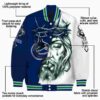 custom vancouver canucks jesus tears blue white jacket new arrival