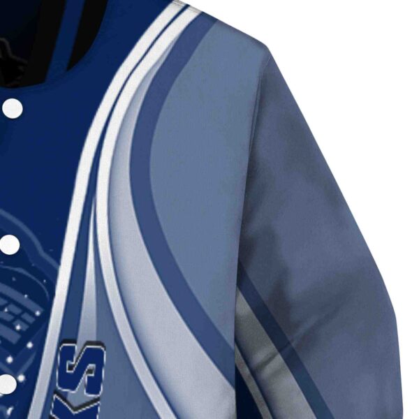 custom vancouver canucks wave patterns blue jacket premium grade