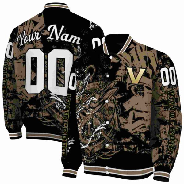 custom vanderbilt commodores fishing art black jacket fashion forward