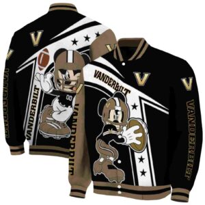 custom vanderbilt commodores mickey football black white jacket fashion forward