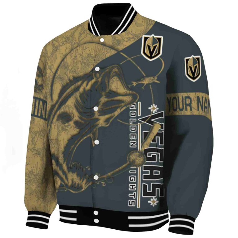 custom vegas golden knights fishing rod gray jacket best selling