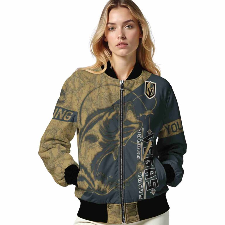 custom vegas golden knights fishing rod gray jacket latest model
