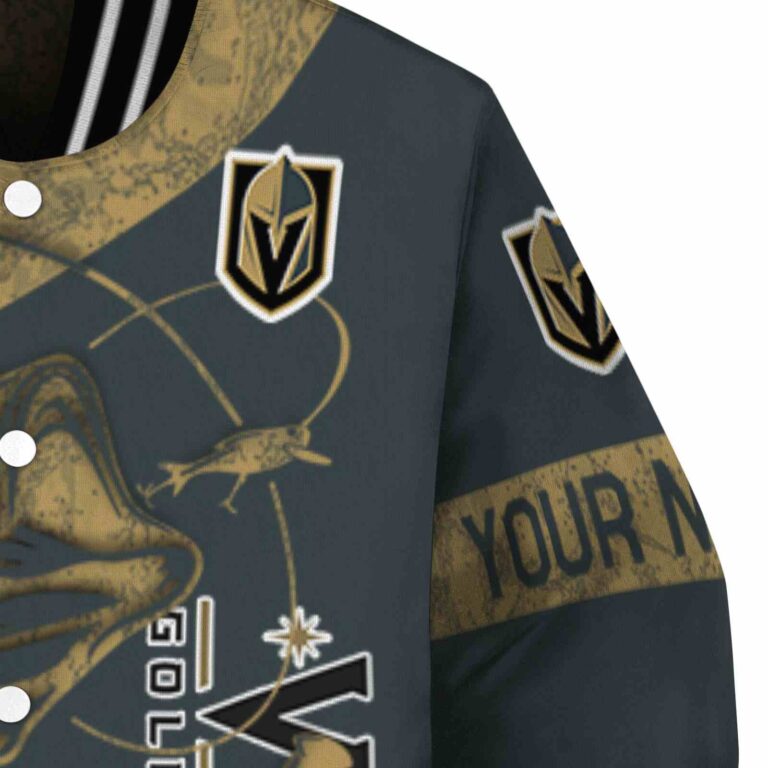 custom vegas golden knights fishing rod gray jacket premium grade