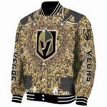 custom vegas golden knights heart explosion tan jacket best selling