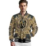 custom vegas golden knights heart explosion tan jacket best selling