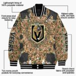 custom vegas golden knights heart explosion tan jacket best selling