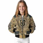 custom vegas golden knights heart explosion tan jacket best selling