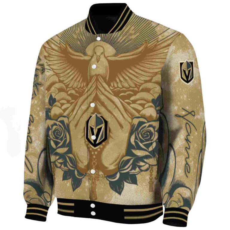 custom vegas golden knights praying hands tan jacket best selling