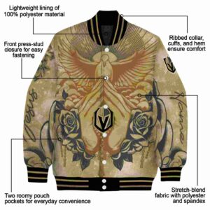 custom vegas golden knights praying hands tan jacket new arrival