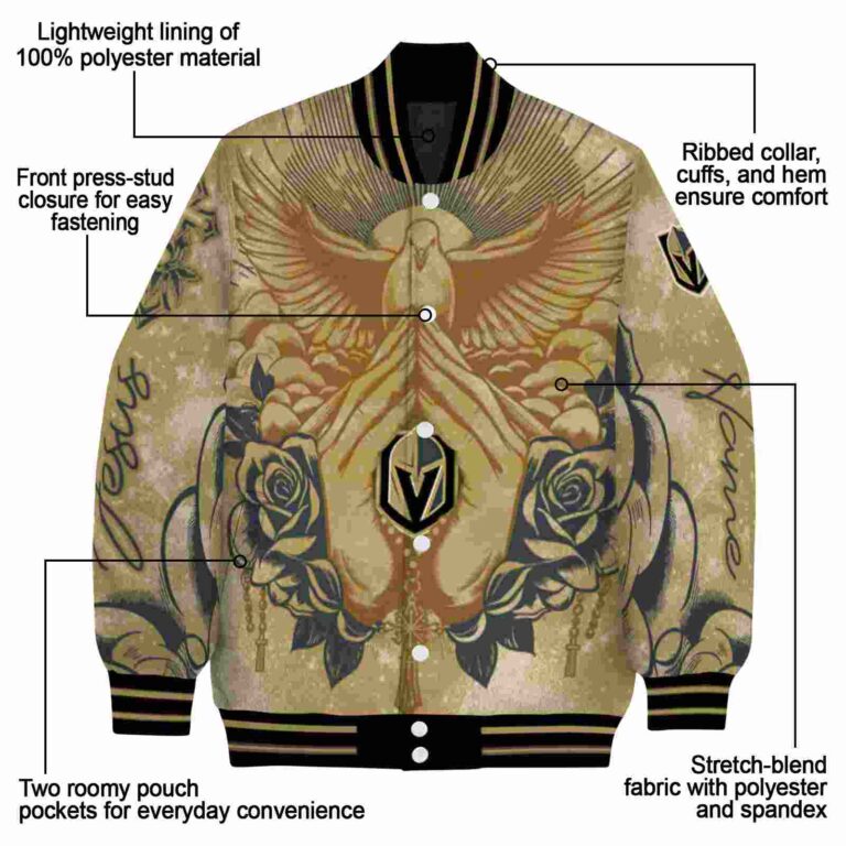 custom vegas golden knights praying hands tan jacket new arrival