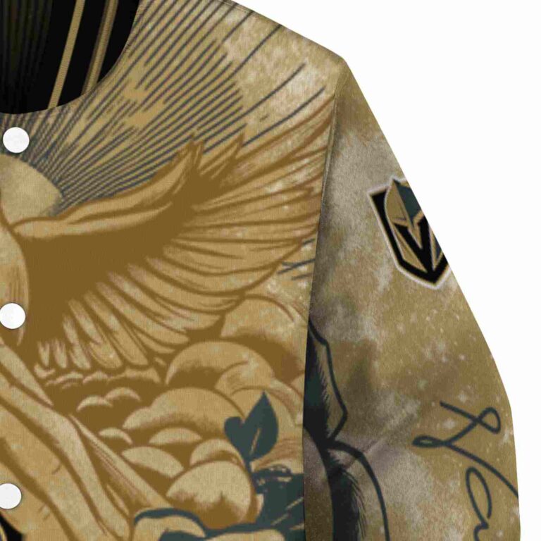 custom vegas golden knights praying hands tan jacket premium grade