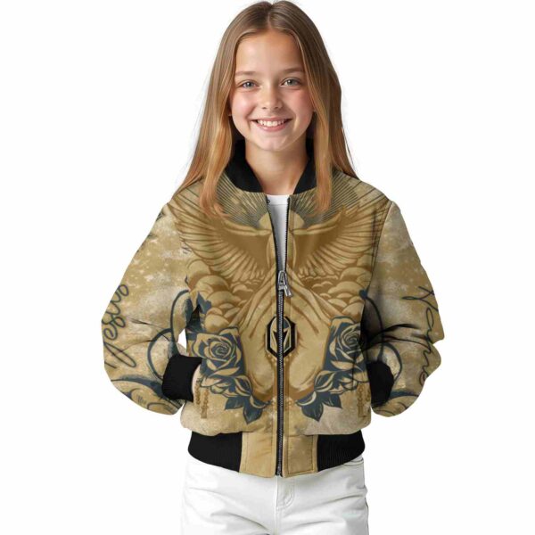 custom vegas golden knights praying hands tan jacket top rated