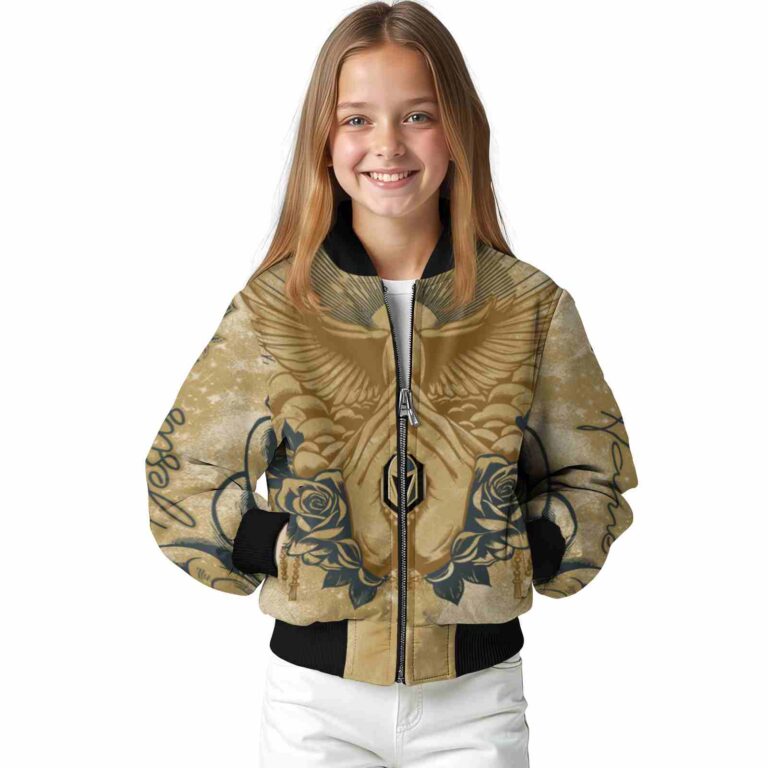 custom vegas golden knights praying hands tan jacket top rated