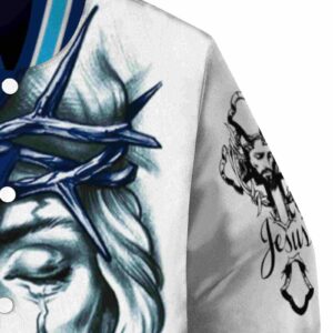 custom villanova wildcats jesus tears navy white jacket premium grade