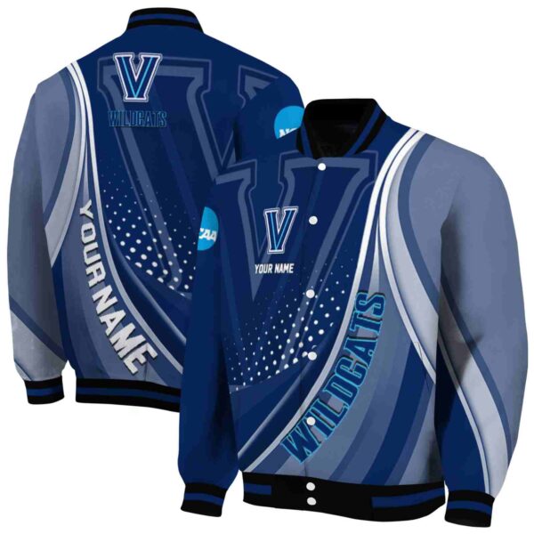 custom villanova wildcats wave patterns navy jacket fashion forward